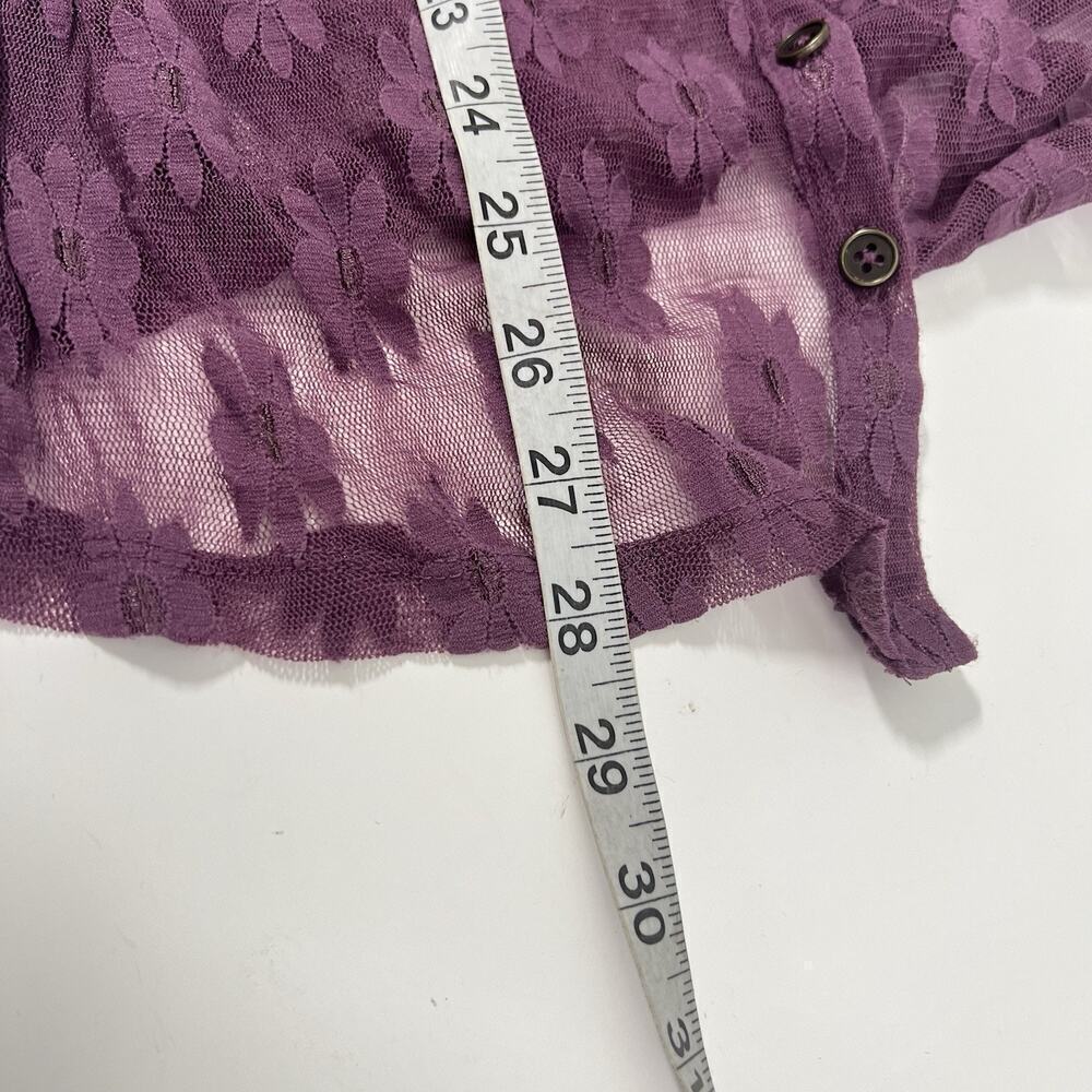 Free People Eggplant Purple Lace Tunic Top Size XL Festival Y2K Style - Picture 14 of 14